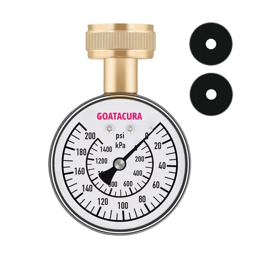 Miniatura 8 de Medidor de prueba de presión de agua relleno de glicerina de 0-200psi/kpa, tamaño de dial de 2-1/2", rosca hembra de manguera de jardín de 3/4