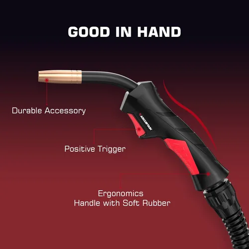 Miniatura 3 de ARCCAPTAIN Para Lincoln Magnum 100L MIG Pistola de soldadura Antorcha Stringer 100Amp 10 pies (9.8 ft) Reemplazo K530-5 k530 MIG Pistola y cable