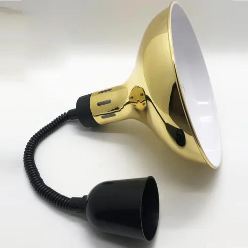 Miniatura 4 de Lámpara colgante de calor de alimentos infrarrojos Calentador de alimentos Fry Luz de calefacción 250W con cable retráctil (Dia29 cm (oro))