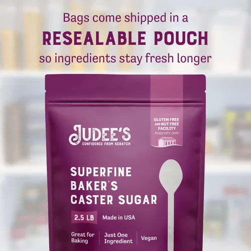 Miniatura 3 de Judee's Superfine - Azúcar en polvo de 2.5 libras, sin gluten y sin frutos secos, también conocido como azúcar de panadería, hornea productos