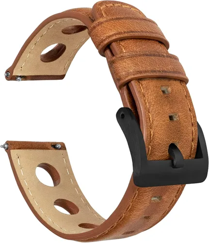 Miniatura 41 de Barton Racing & Rally Horween - Correas de cuero con barras de resorte de liberación rápida integradas, longitud estándar para muñecas de 5 a 8