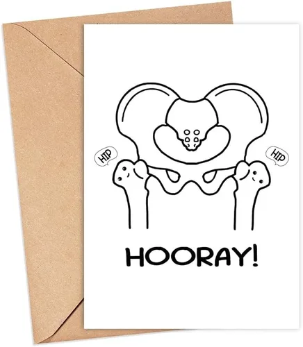 Tarjeta de felicitación de Hip Hip Hip Hooray - Tarjeta de felicitación - Bonita tarjeta médica de regalo para médico-enfermera - Tarjeta de juego