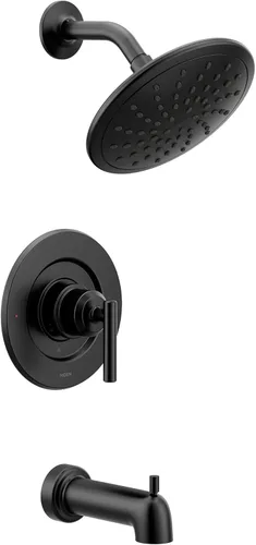 Miniatura 10 de Moen Gibson T3003EP - Moderna moldura cromada Posi-Temp para bañera y ducha con válvula de ducha de lluvia de 8 pulgadas requerida, T3003EP Cromo