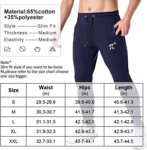 Miniatura 6 de Wangdo - Pantalones deportivos para hombre con bolsillos con cremallera