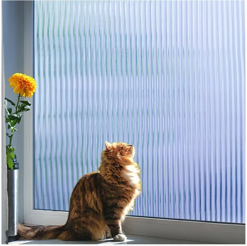 Miniatura 14 de Coavas Película de privacidad para ventana de vidrieras 3D arco iris, control de calor, bloqueo UV, no adhesivo, película de vinilo extraíble, tinte