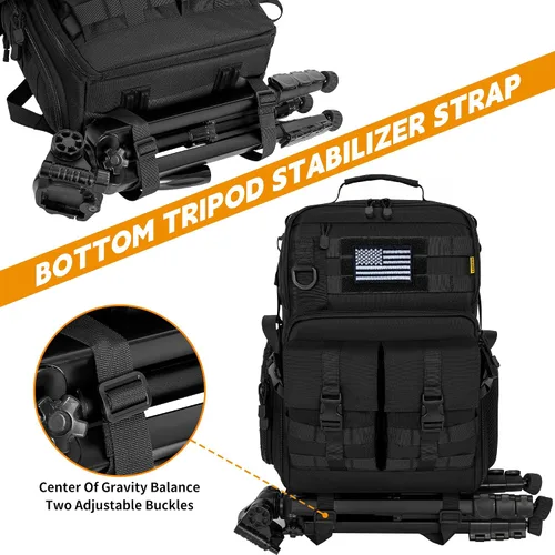 Miniatura 4 de TORIBIO Mochila para Cámara para DSLR/SLR/Sin Espejo Fotografía Cámara, Bolsa Táctica para Cámara Estuche Resistente al Agua Mochila de Viaje