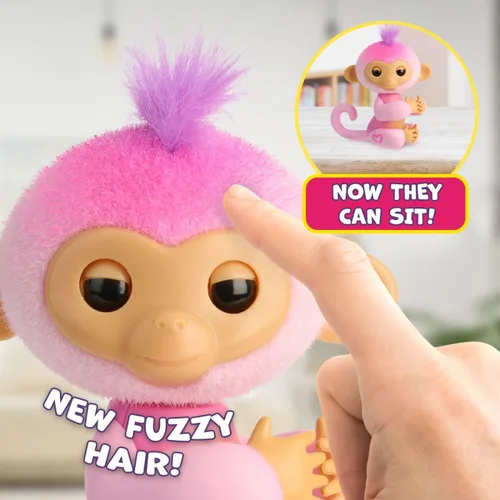Miniatura 6 de Fingerlings Nuevo Mono Bebé Interactivo 2023 Reacciona al Tacto – Más de 70 Sonidos y Reacciones – Harmony (Rosa)