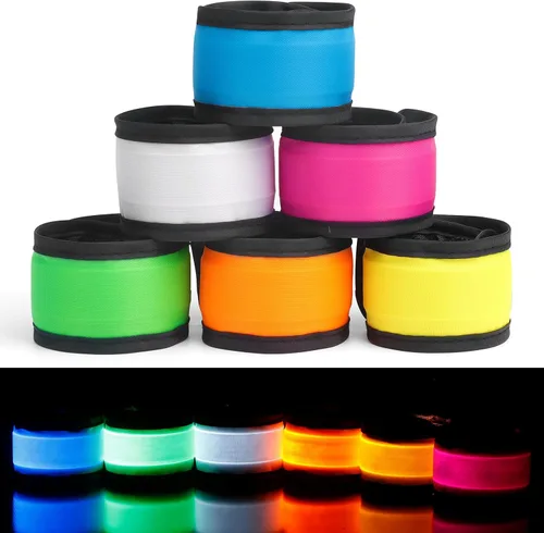 Pulsera de juguete con luz LED, pulseras intermitentes para niños, pulsera que brilla en la oscuridad, juguetes de seguridad nocturna para caminar,