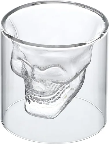 Miniatura 3 de Vaso de chupito de vidrio en forma de calavera Fred & Friends., DOOMED calavera de cristal, N/A, DOOMED