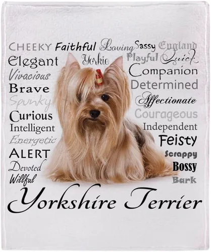 Miniatura 10 de CafePress Yorkie - Manta de forro polar súper suave, 60 x 50 pulgadas