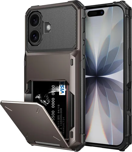 Miniatura 39 de Vofolen Funda compatible con iPhone 12, cartera 5G, 4 ranuras para tarjetas, tarjetero con bolsillo oculto, doble capa, cubierta trasera protectora