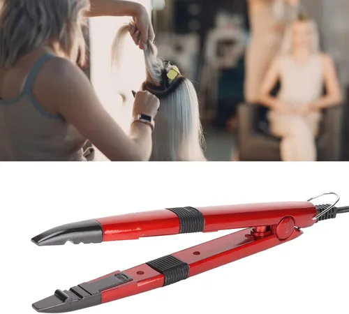 Miniatura 5 de Hierro de extensión de cabello, conector ergonómico de regulación de temperatura, conector de extensión de cabello, herramienta de hierro, varita