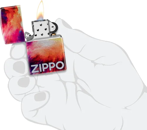 Miniatura 5 de Zippo Encendedor de bolsillo cromado con diseño Tie Dye 540