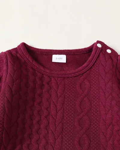 Miniatura 46 de Renotemy Conjunto de ropa para bebé recién nacida, para otoño e invierno, manga larga, pantalones, lindo conjunto de ropa para bebé niña