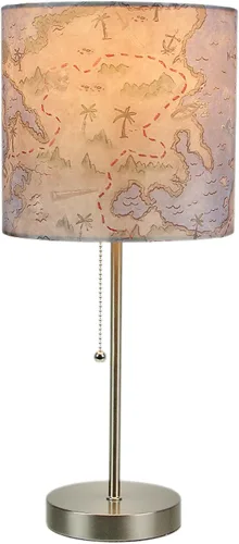 Miniatura 6 de Zeckos Lámpara de mesa de acero inoxidable de 18 pulgadas, un acento de decoración temática de playa perfecto con cautivadora pantalla de tabla