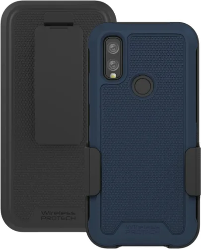 Miniatura 14 de Funda compatible con Kyocera DuraSport Phone Modelo C6930. Funda giratoria resistente con clip para cinturón y funda de TPU flexible y resistente