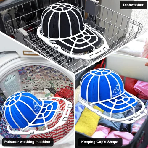 Miniatura 5 de Eiito Lavadora de sombreros para lavadora, jaula de lavado de sombreros, limpiador de sombreros para gorras de béisbol, paquete de 2 unidades, 2