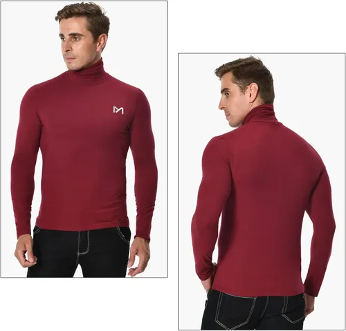 Miniatura 5 de MEETYOO Men's Thermal Turtleneck Long Sleeve Shirt,Lightweight Compression Pullover Underwear Breathable Baselayer