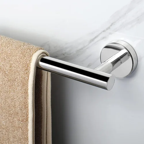 Miniatura 7 de NearMoon Toallero de baño, soporte grueso de acero inoxidable para toallas de ducha montado en la pared para baño, longitud total de 26 pulgadas