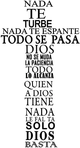 "Nada te turbe" - Adhesivo de pared "Solo Dios Basta", decoración de pared, calcomanía de pared con cita en español para decoración familiar, tamaño
