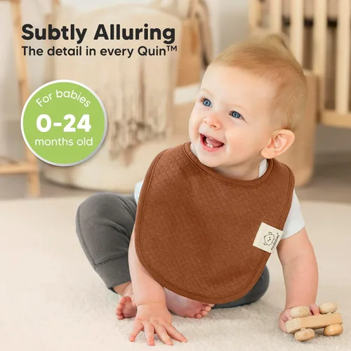 Miniatura 4 de KeaBabies Paquete de 8 baberos orgánicos para bebés para niñas y niños - Baberos de tela de algodón acolchado para bebés contra el babeo y la Básicos