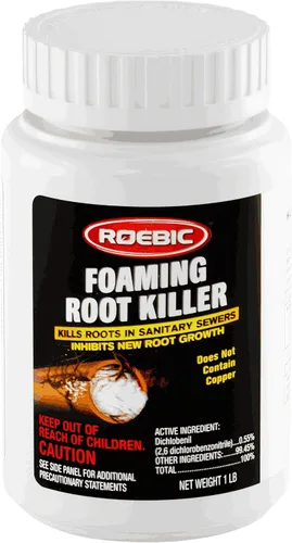 Roebic FRK - Eliminador de raíces de árbol espumoso, sistema séptico químico, campo de drenaje y línea de alcantarillado, removedor de obstrucciones