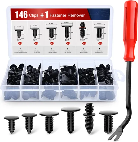 Miniatura 11 de Nilight 680 clips de retención de empuje para automóvil, surtido de sujetadores de automóvil, tamaños populares, remaches de parachoques de nailon