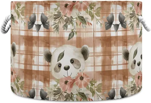 Miniatura 10 de senya Cesta de almacenamiento grande plegable bolsa de ropa redonda plegable de tela para ropa sucia cesta de lavado plegable para niños coches