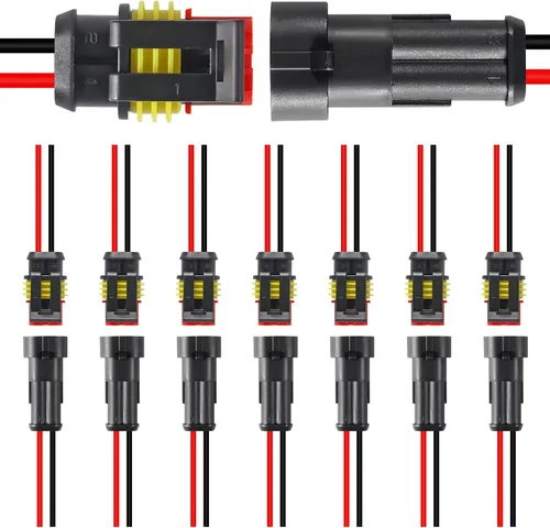 Miniatura 12 de 10 Piezas Conector de 1 Pin Impermeable Eléctrico Enchufe de 1 Pin Auto Cable Eléctrico Conectores de Desconexión Rápida Automotrices Conectores