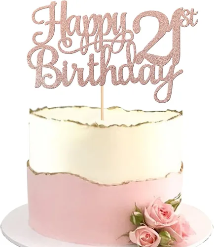 Miniatura 70 de 1 pieza de decoración de pastel de feliz 6º cumpleaños con purpurina para 6 años, palillo de pastel número 6, fabulosa decoración de pasteles
