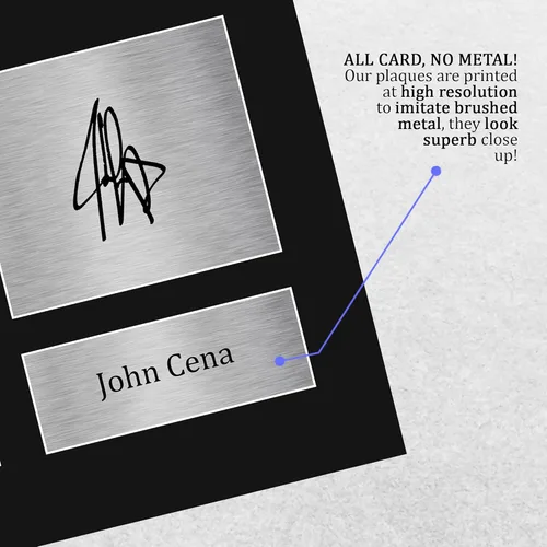 Miniatura 5 de HWC Trading - Imagen impresa y autografiada de John Cena, regalo para fanáticos de recuerdos de WWE y WWF, tamaño Carta EE. UU Carta estadounidense