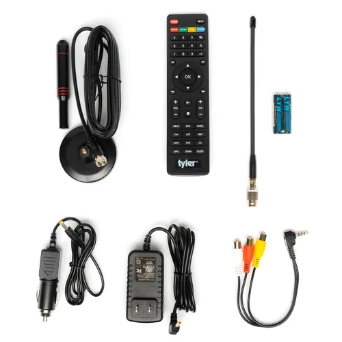 Miniatura 5 de Tyler 13" Monitor LCD de TV portátil con batería, capacidad inalámbrica, HD-TV, HDMI, ranura para tarjeta SD, USB, RCA, AC/DC, radio FM, cargador