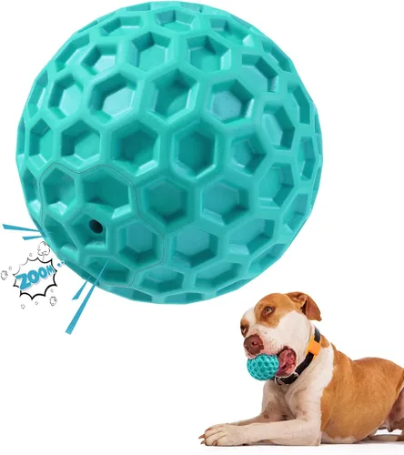 Miniatura 10 de Pelotas chirriantes para perros, juguetes indestructibles para perros masticadores agresivos de razas grandes/medianas, juguetes interactivos