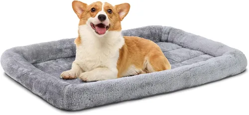 Miniatura 17 de Patas Lague Cama Bolster para Perros Extra Pequeños 16''x12'', Cama Sofá de Espuma Suave y Cálida para Mascotas, Alfombrilla para Jaula de Gris