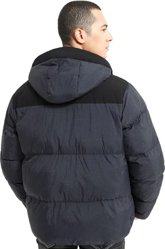 Miniatura 2 de Bakery Chaqueta acolchada para hombre con capucha, impermeable, acolchada, gruesa y cálida, abrigo de invierno aislado, chaqueta de esquí