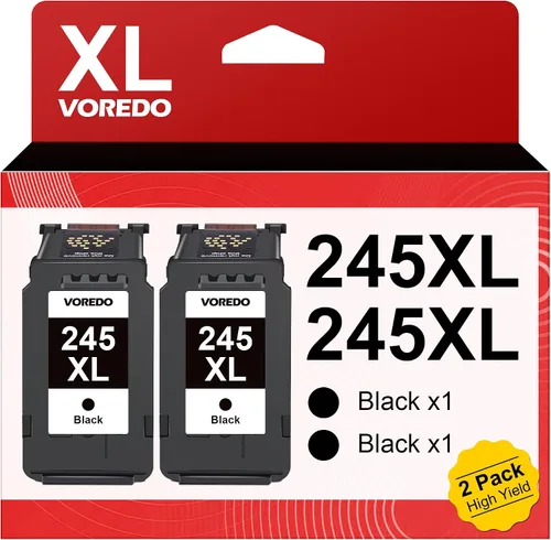 Cartucho de tinta 245XL de alto rendimiento para Canon 245XL Tinta negra PG-245 Trabaja con Canon MG2522 Cartuchos de tinta de impresora Pixma MX490