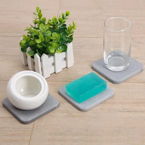 Miniatura 7 de Tapete de baño de piedra de tierra de diatomeas, tapete de baño de diatomita, grande, secado rápido de agua, almohadilla de barro de diatomeas
