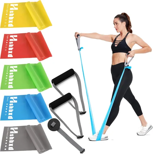 Miniatura 8 de Bandas de resistencia para entrenamiento, bandas de terapia física, bandas elásticas sin látex y bandas de ejercicio para estiramiento, adecuadas