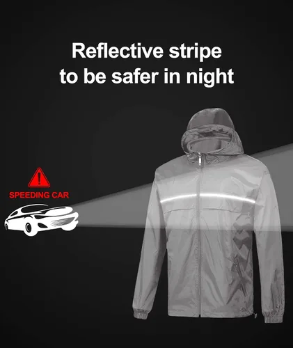 Miniatura 2 de SWISSWELL - Chaqueta impermeable rompe vientos para hombre, ligera, con capucha