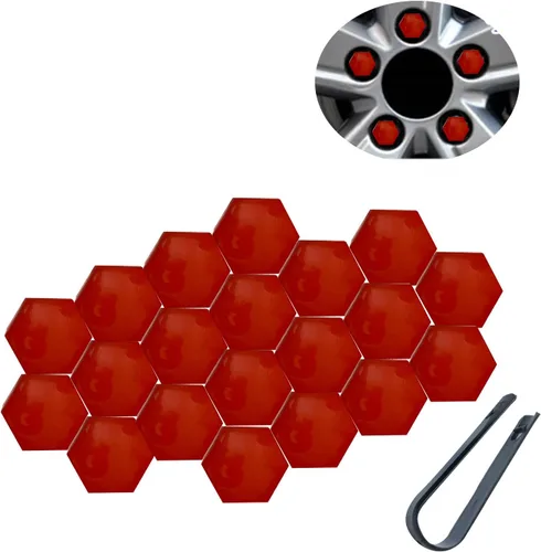 Miniatura 10 de 20 piezas de tapas de tuerca de rueda de automóvil, tapas de tuerca de lengüeta universal de 0.67 pulgadas, protector de rosca de cubo de automóvil