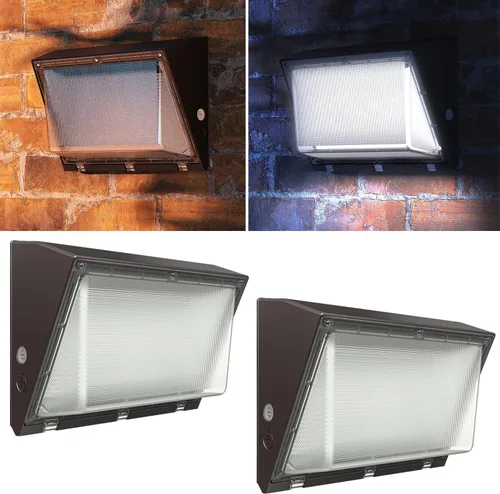 Miniatura 11 de Sunco - Paquete de pared LED de 120 W, sensor de fotocélula del anochecer al amanecer, industrial, regulable, impermeable, grado comercial