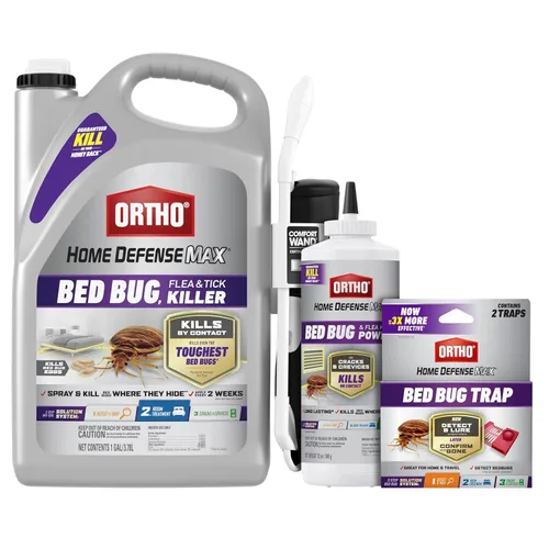 Miniatura 15 de Ortho Home Defense Max Bed Bug & Flea Killer Powder – Pulgas y chinches en polvo, aplicar a grietas y grietas en marcos de cama y de ventana Aerosol