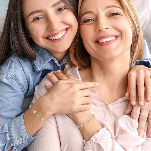 Miniatura 2 de CDE Pulseras de plata de ley 925 con piedra natal para mujer, delicada pulsera de eslabones ajustables para mujer, aniversario, cumpleaños