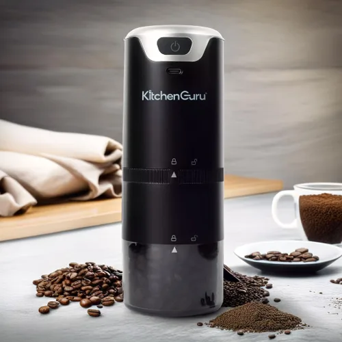 Miniatura 4 de Levare - Molinillo de café recargable, molinillo de café inalámbrico con rebabas de cerámica, funciona con batería de bajo ruido, ajustes