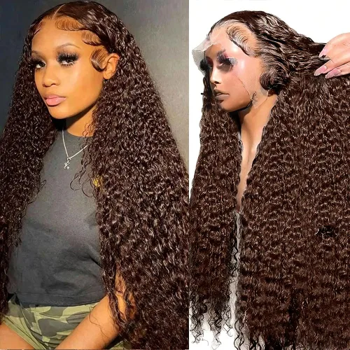 Miniatura 15 de Pelucas de cabello humano ondulado con encaje frontal transparente HD de 13 x 6 pulgadas, densidad 200, pelucas de ondas profundas para mujer