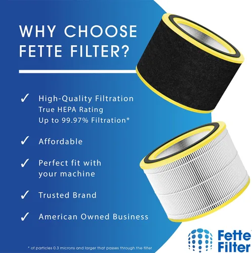 Miniatura 4 de Fette Filter - FLT151 Filtro de repuesto True Hepa H13 V compatible con GermGuardian para modelos AC3000, AC151, AP3151, AC3000W, AC3000, AC151W