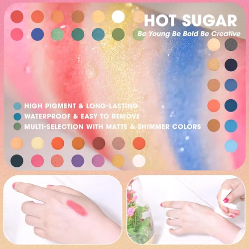 Miniatura 4 de Hot Sugar Kit de maquillaje para adolescentes para niñas de 13 a 15 años, kit de maquillaje para niños, juego de regalo de maquillaje para fiestas