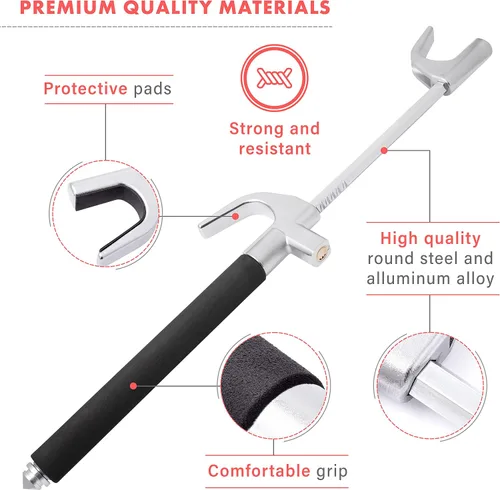 Miniatura 5 de VaygWay Cerradura antirrobo universal para volante de automóvil con interruptor de ventana de emergencia y 3 llaves, cuerpo de acero duradero