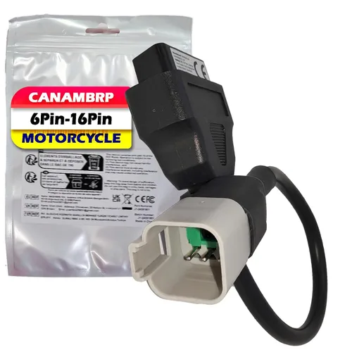 Miniatura 8 de Cable adaptador OBD2 de 6 pines a 16 pines para BRP y CAN-AM, conector de herramienta de diagnóstico para motocicletas, compatible con CAN-AM