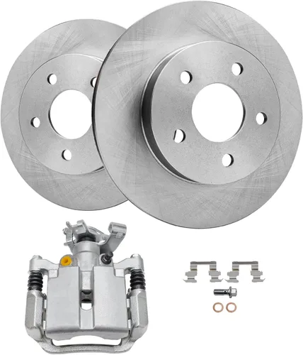Miniatura 14 de Detroit Axle - Rotores de disco delantero de 13.898 in Reemplazo de pinza de freno lateral del pasajero para Dodge Ram 1500 2500 3500 2006-2008